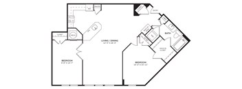 A black and white image of a house floor plan.
