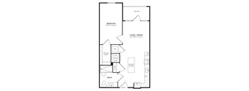 A black and white image of a floor plan for a home.