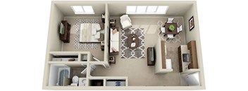 1 Bedroom, 2nd Floor Upgrade