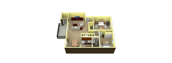 2 Bedroom, 1 Bath