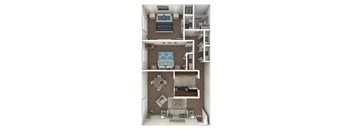 2 Bed 1 Bath Premium (plank/cab/appli)