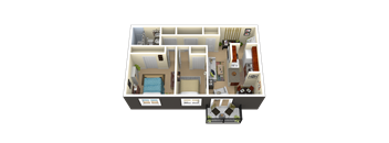 2 Bedroom, 1 Bath
