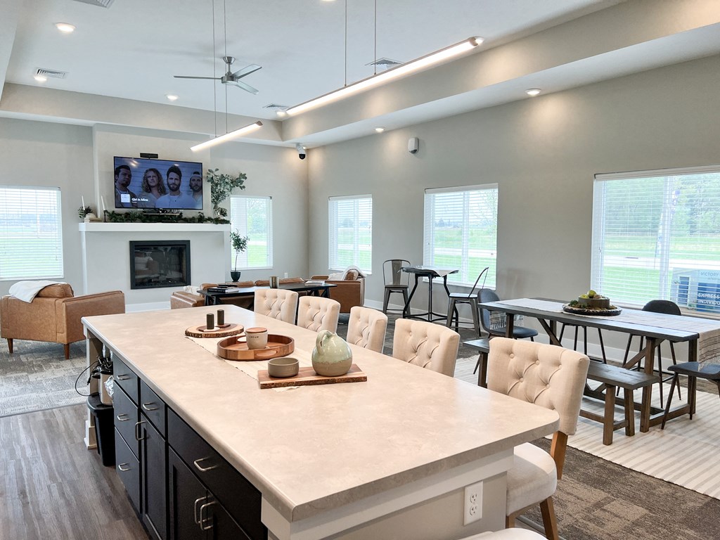 beautiful open floorplan clubhouse
