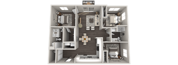 a 3132 sq ft apartment with a bedroom and a bathroom