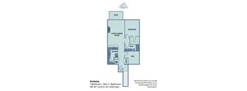 a floor plan for a bedroom apartment with a bedroom and a bathroom
