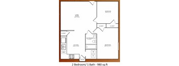 2 Bedroom 1 Bath