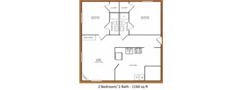 2 Bedroom 2 Bath / Balcony
