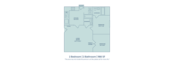 a floor plan of a room with a bedroom and a bathroom