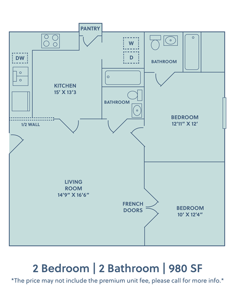 a floor plan of a room with a bedroom and a bathroom