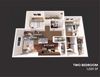 The Elkhorn Floor plan, layout, apartment, Victory Village