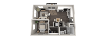 a1 floor plan  1 bedroom with 2 baths  129