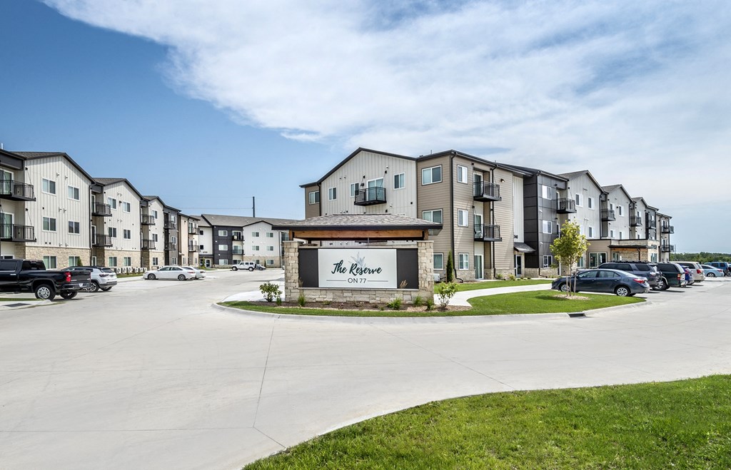 The front of apartment complex called The Kings Landing.