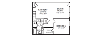 1 Bed - 1 Bath | 552 sq. ft.