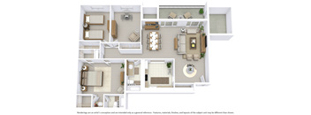 a floor plan of a house with a bedroom and a living room