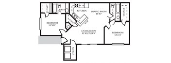 D - 2 Bed - 2 Bath - 927 sq ft