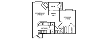 1 Bed | 1 Bath - 695 sq. ft.