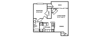 1 Bed | 1 Bath - 769 sq. ft.