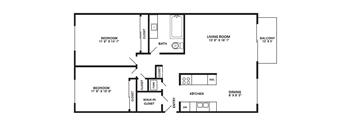 2 Bed|1 Bath - Mid or Top