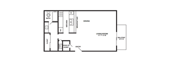 STUDIO - 1 Bath | 509 sq ft