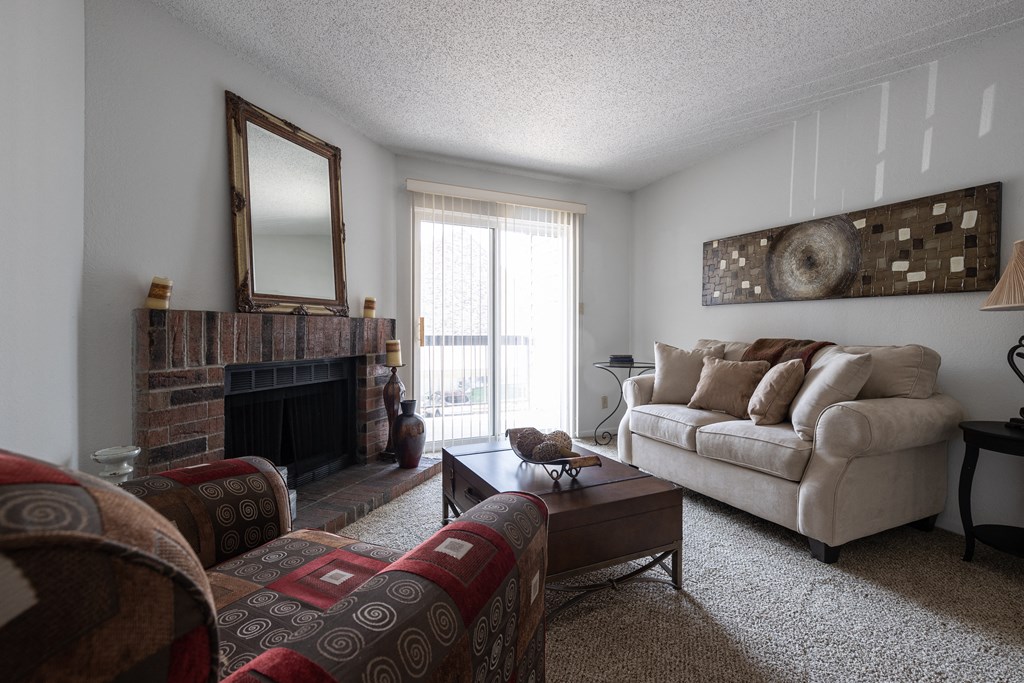 A well-lit living space with plenty of room to make your own.