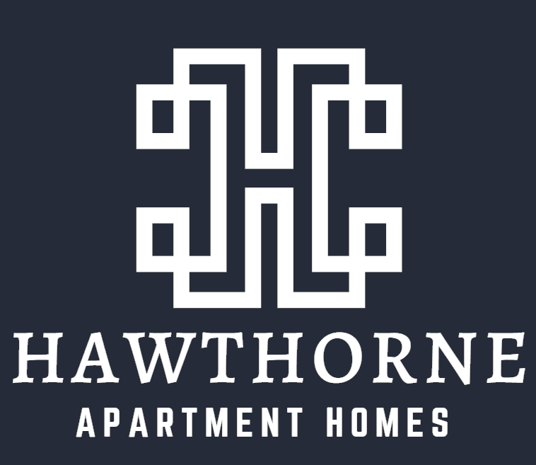 The Hawthorne Apartment Homes Logo features the brand name in clean, bold lettering, conveying a sense of professionalism and sophistication.