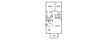 2 Bed - 2 Bath | 1104 sq. ft.