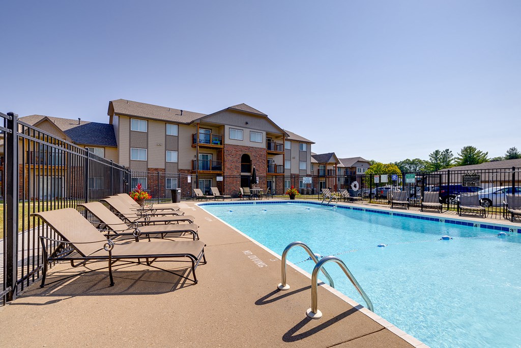 the swimming pool at our apartments