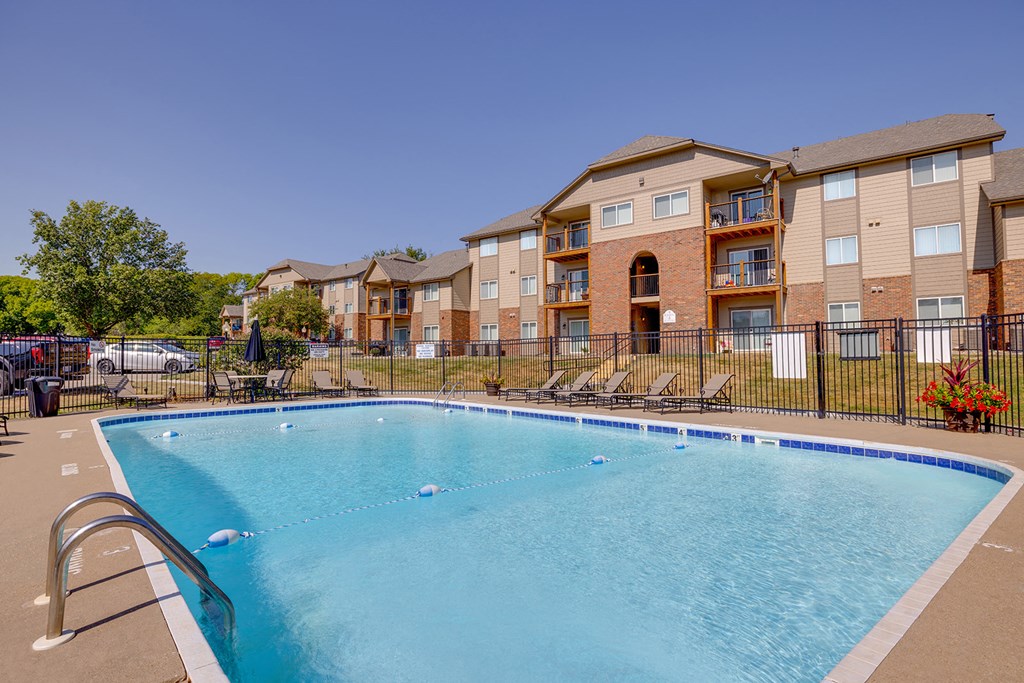 the swimming pool at our apartments