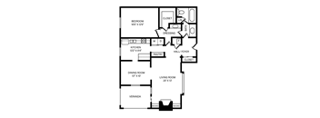 1 Bedroom - 1 Bath - Fireplace