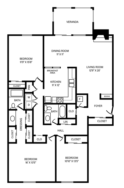 3 Bedroom - 2 Bath - Fireplace