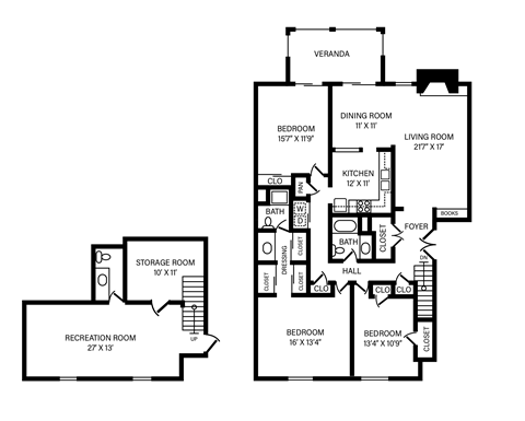 Regents Walk - 3 Bedroom - 2 Bath + Maisonette & Fireplace