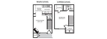 TH - 1 Bed - 15 Bath - 722 sq ft