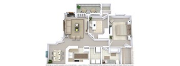 a floor plan of a house with a bedroom and a living room