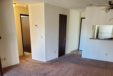 Willow Creek Apartments - Two-Bedroom Model Unit Living Room.