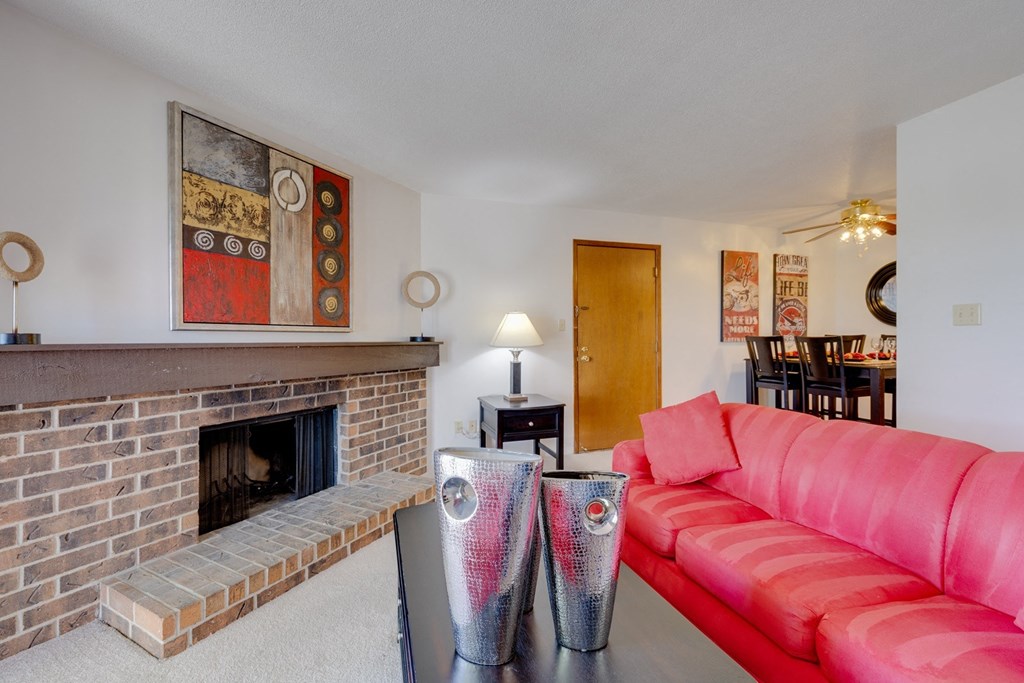 Cozy one-bedroom, one-bathroom living space, providing a comfortable and intimate environment.