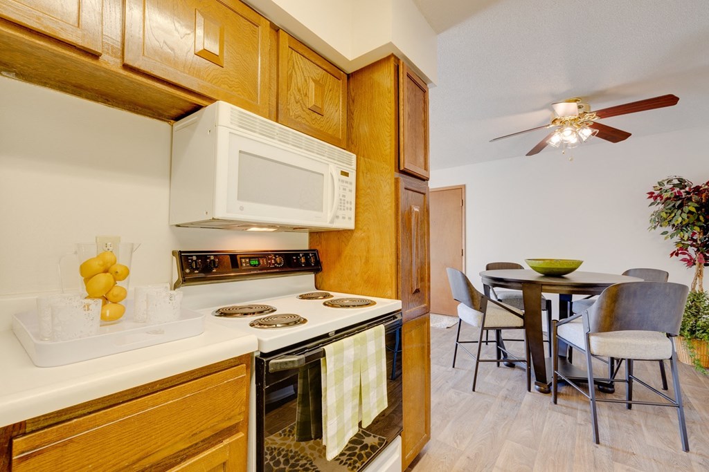 Spacious two-bedroom, two-bathroom living space, offering comfort and privacy for residents./