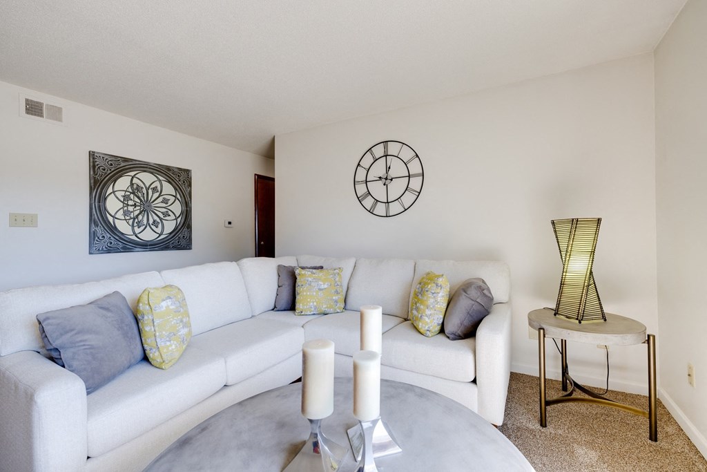 Spacious two-bedroom, two-bathroom living space, offering comfort and privacy for residents.