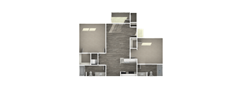 A black and white image of a house layout.