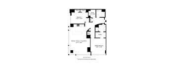 A black and white image of a floor plan for a house.