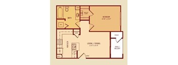 Broadstone Colonnade Apartments in San Antonio, TX One Bedroom Floor Plan