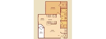 Broadstone Colonnade Apartments in San Antonio, TX One Bedroom Floor Plan
