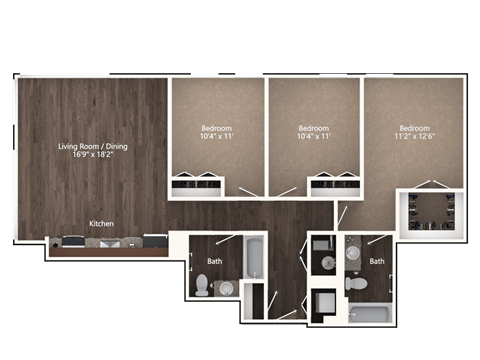 bedroom floor plan | the mansions on the park