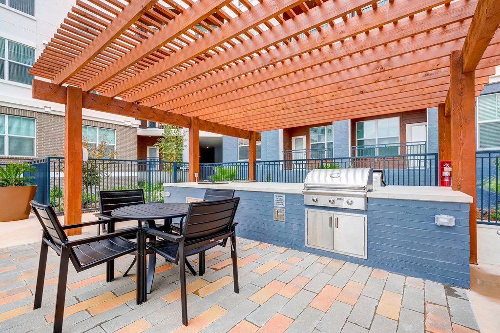 outdoor grilling area