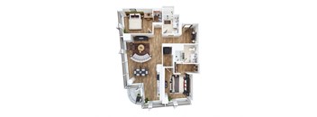 2 bedroom floor plan  the residences at sawmill park apartments in
