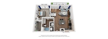 a 1 bedroom floor plan  summit  503 sq ft