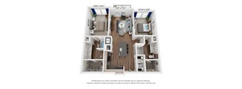 the cypress floor plan  1 bedroom  1199 sq ft