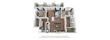 a 3 bedroom floor plan with a bathroom and a kitchen