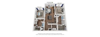 a floor plan of a 1 bedroom floor plan