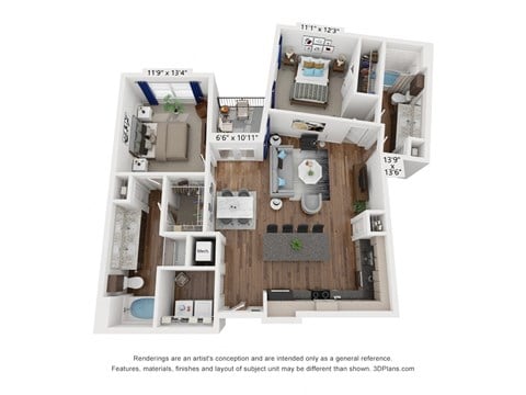 a floor plan of a 1 bedroom floor plan