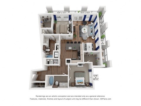 bedroom floor plan  the residences at